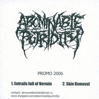 ABOMINABLE PUTRIDITY - Promo cover 