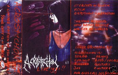 ACROSTICHON - Live Promo 1991 cover 