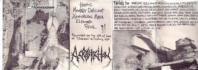 ACROSTICHON - Official Live Tape 6/19/90 cover 