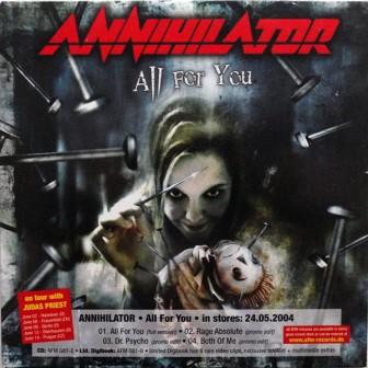 ANNIHILATOR - All for You / Faces / Out to Every Nation cover 