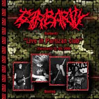 BARBARITY - Live In Partizan Club cover 