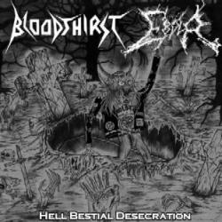 BLOODTHIRST - Hell Bestial Desecration cover 