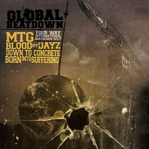 BORN INTO SUFFERING - Global Beatdown: 4 Way International Beatdown Split cover 