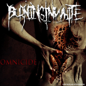 BURNING IN WHITE - Omnicide cover 