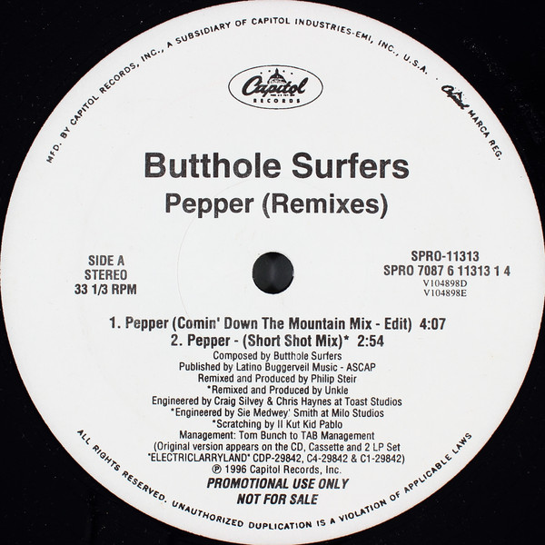 BUTTHOLE SURFERS - Pepper (Remixes) cover 