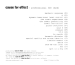 CAUSE FOR EFFECT - Professional 300 cover 