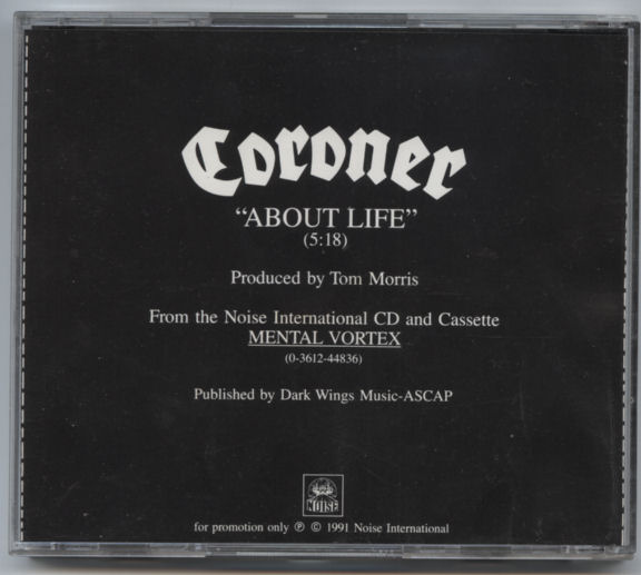 CORONER - About Life cover 