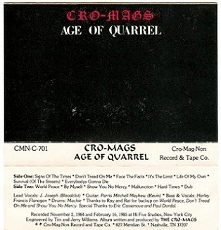 CRO-MAGS - Age Of Quarrel / Before The Quarrel cover 