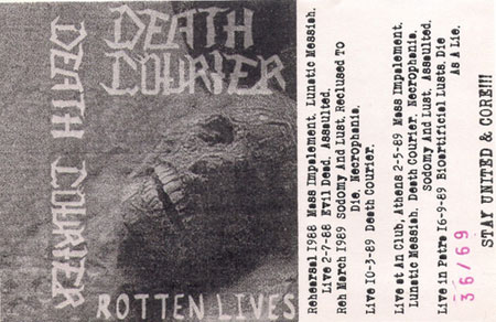 DEATH COURIER - Rotten Lives cover 