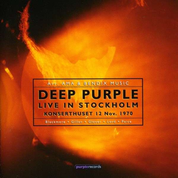 DEEP PURPLE - Live In Stockholm cover 