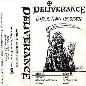 DELIVERANCE - Greeting of Death cover 