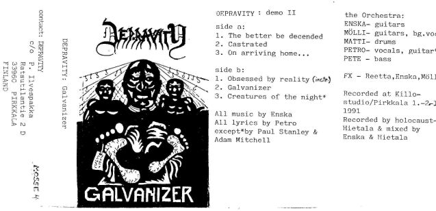 DEPRAVITY - Galvanizer cover 