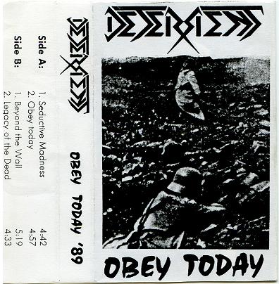 DETERRENT - Obey Today '89 cover 