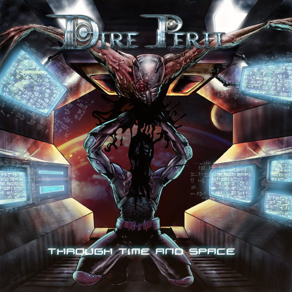 DIRE PERIL - Through Time and Space cover 