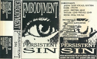 EMBODYMENT - Persistent Sin cover 