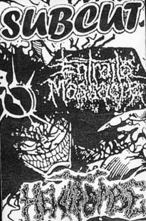 ENTRAILS MASSACRE - Entrails Massacre / SubCut / Hekatombe - 3waylivetape cover 