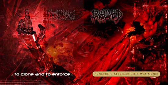 EXHUMED - Something Sickened This Way Comes / To Clone and to Enforce cover 