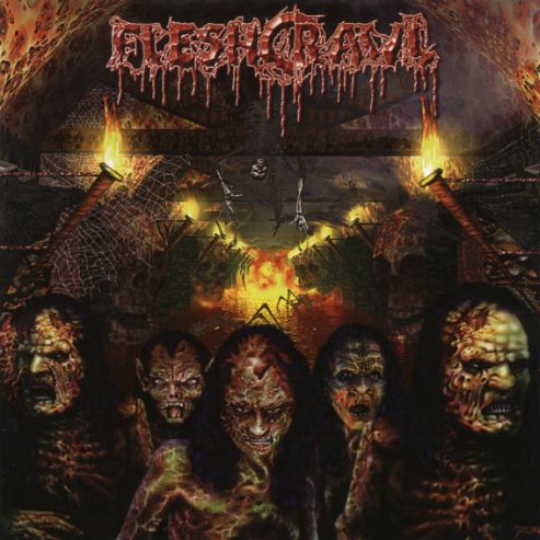 FLESHCRAWL - As Blood Rains From the Sky... We Walk the Path of Endless Fire cover 