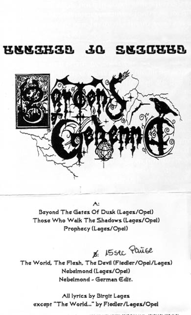 GARDENS OF GEHENNA - Gardens of Gehenna cover 