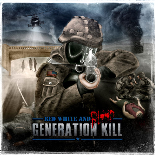 GENERATION KILL - Red, White and Blood cover 