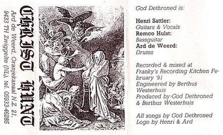 GOD DETHRONED - Christhunt cover 