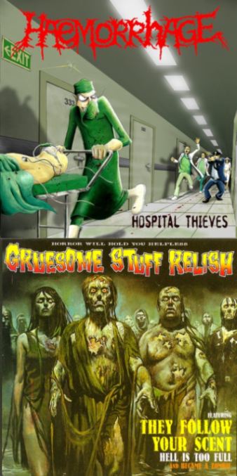GRUESOME STUFF RELISH - Hospital Thieves / Horror Will Hold You Helpless cover 