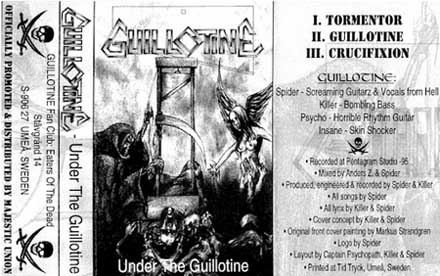 GUILLOTINE - Under the Guillotine cover 