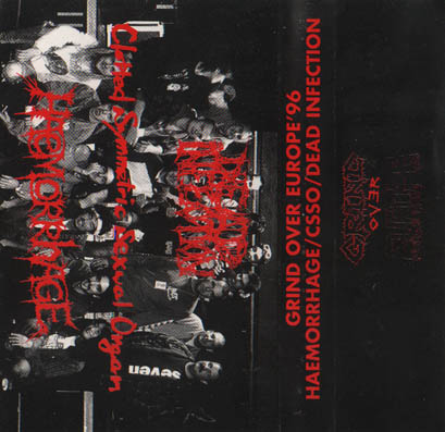 HAEMORRHAGE - Grind Over Europe '96 cover 