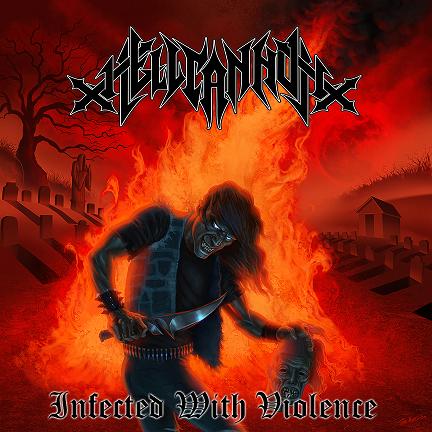 HELLCANNON - Infected With Violence cover 