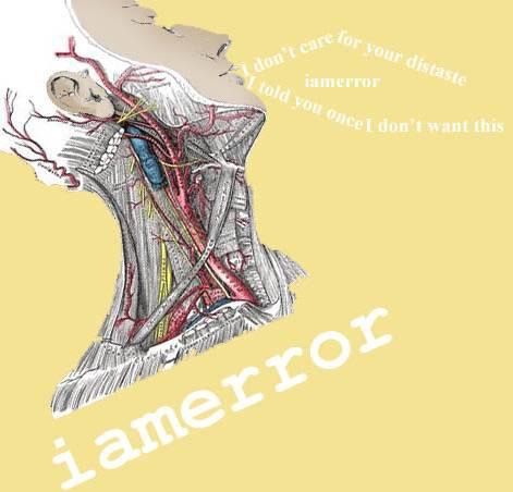 IAMERROR - I Don't Care For Your Distaste, I Told You Once I Don't Want This cover 