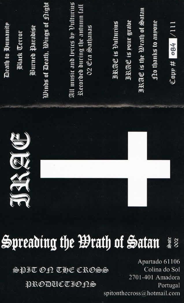 IRAE - Spreading the Wrath of Satan cover 