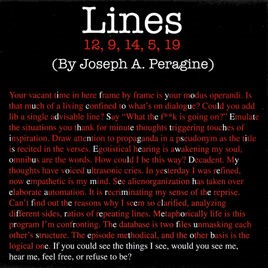 JOSEPH A. PERAGINE - Lines 12,9,14,5,19 cover 