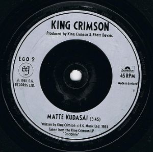 KING CRIMSON - Matte Kudasai cover 