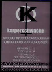 KORPERSCHWACHE - Sordid Revelations From The Cult Of The Nazarene cover 