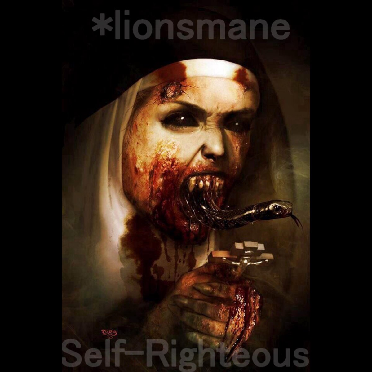 LIONSMANE - Self-Righteous cover 