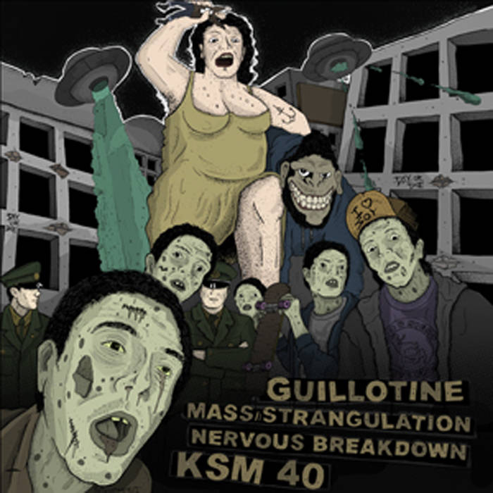MASS//STRANGULATION - Guillotine / Mass ​Strangulation / Nervous Breakdown / KSM40 cover 