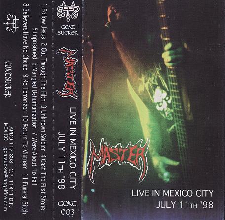 MASTER - Live in Mexico City cover 