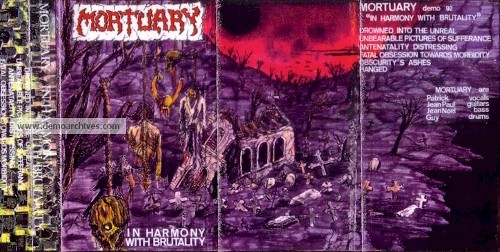 MORTUARY - In Harmony With Brutality cover 