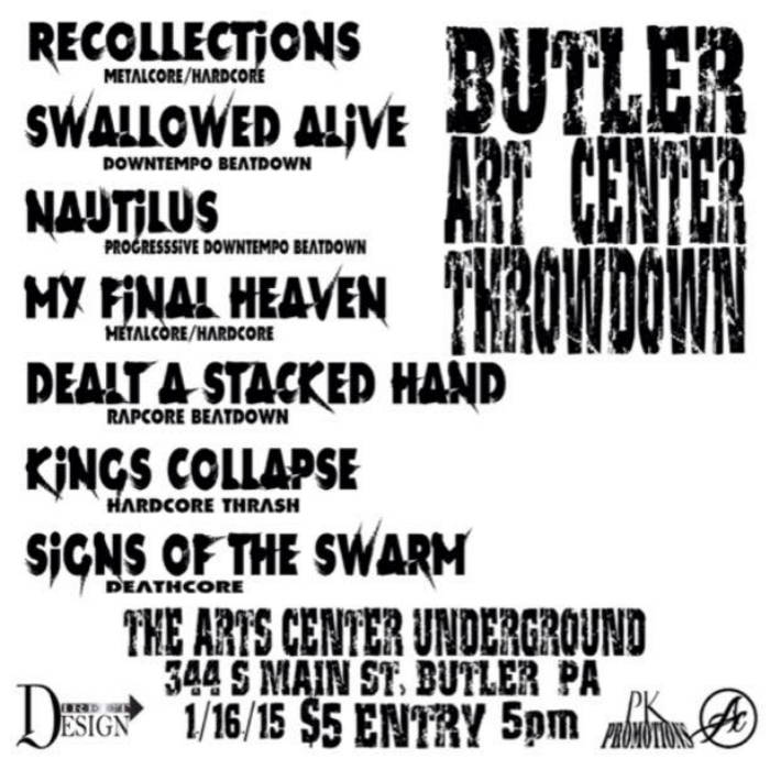 MY FINAL HEAVEN - Butler Art Center Throwdown cover 