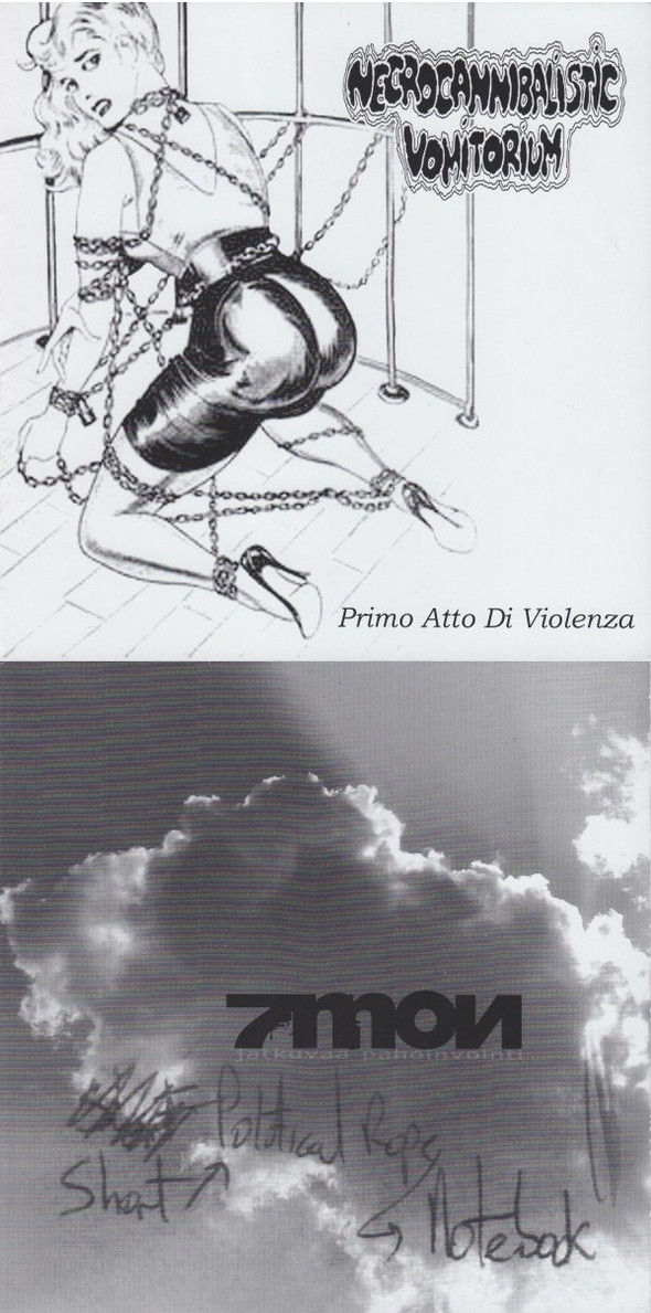 NECROCANNIBALISTIC VOMITORIUM - Primo Atto Di Violenza / Jatkuvaa Pahoinvointi cover 