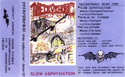 NECROPHOBIC - Slow Asphyxiation cover 