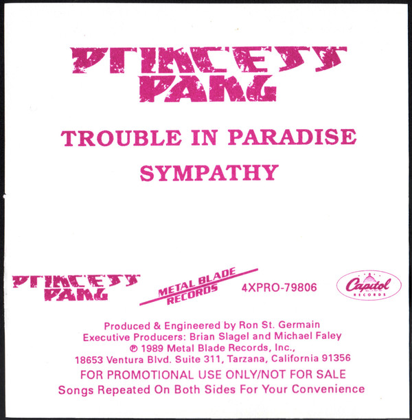 PRINCESS PANG - Trouble In Paradise cover 