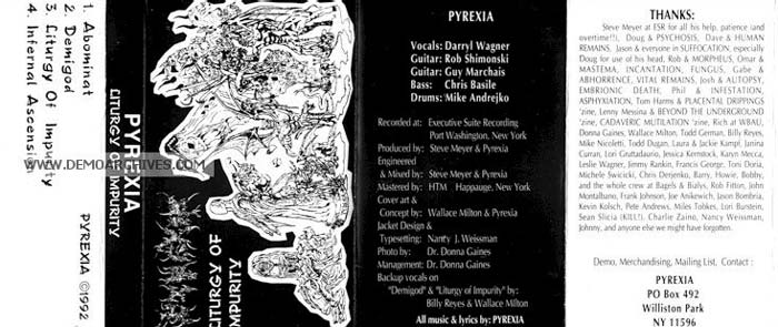PYREXIA - Liturgy Of Impurity cover 
