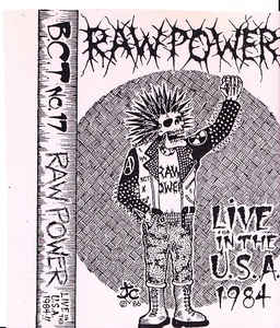 RAW POWER - Live In The U.S.A. 1984 cover 
