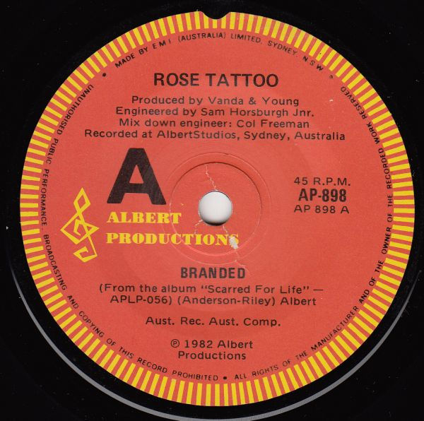 ROSE TATTOO - Branded cover 