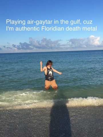 SLOTH - Playing Air-gaytar in the Gulf, Cuz I'm Authentic Floridian Death Metal cover 