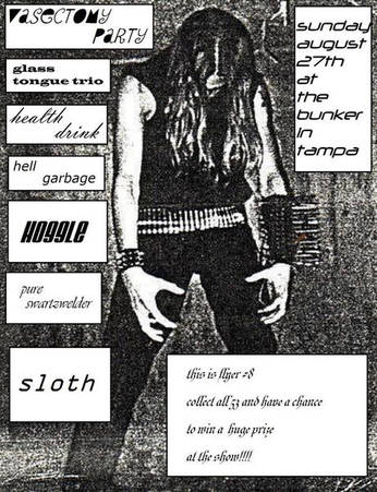 SLOTH - Show Flyer #9 cover 