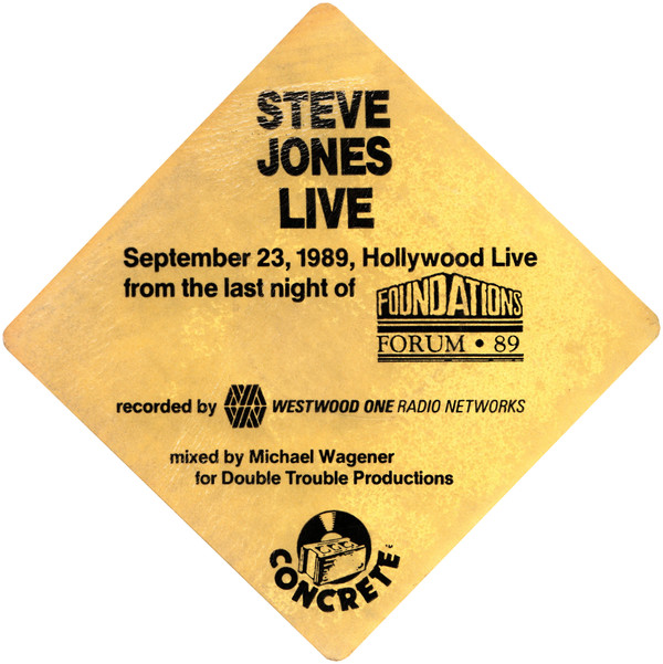 STEVE JONES - Steve Jones Live (CD) cover 