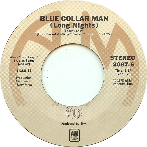 STYX - Blue Collar Man (Long Nights) cover 