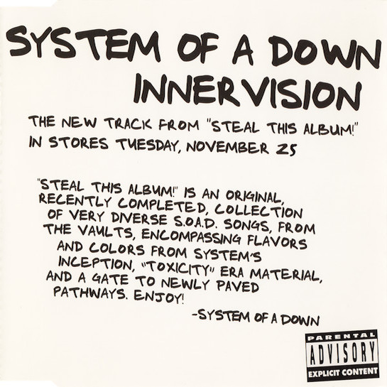 SYSTEM OF A DOWN - Innervision cover 